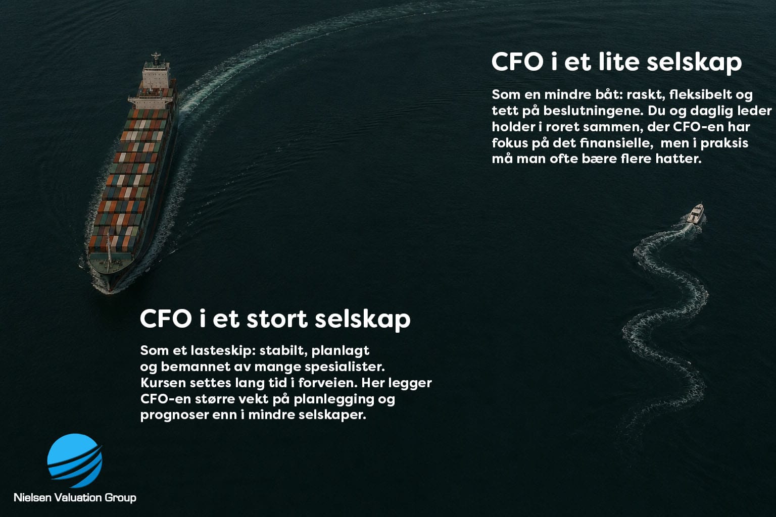 CFO i et lite selskap vs. CFO i et stort selskap